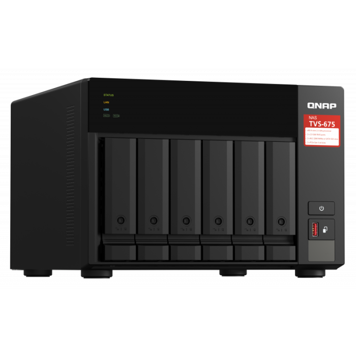 NAS server QNAP za 6 diskova, 8GB RAM, mreža 2.5Gb