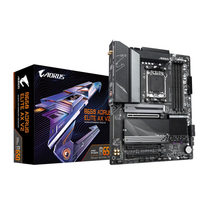 Matična ploča GIGABYTE B650 AORUS ELITE AX V2, DDR5, SATA3, USB 3.2 Gen2x2, DP, 2.5GbE, WiFi 6E, AM5, ATX