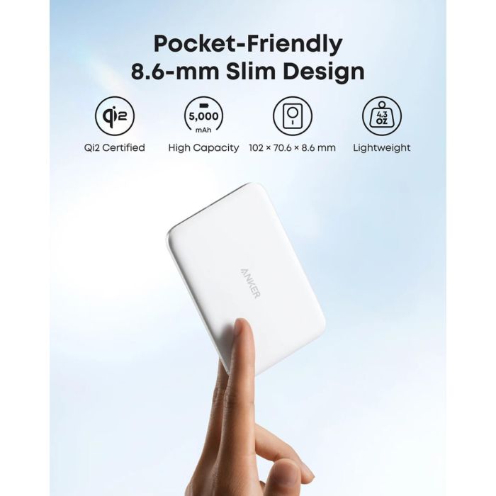 Powerbank ANKER Nano Slim 5.000mAh, bijeli
