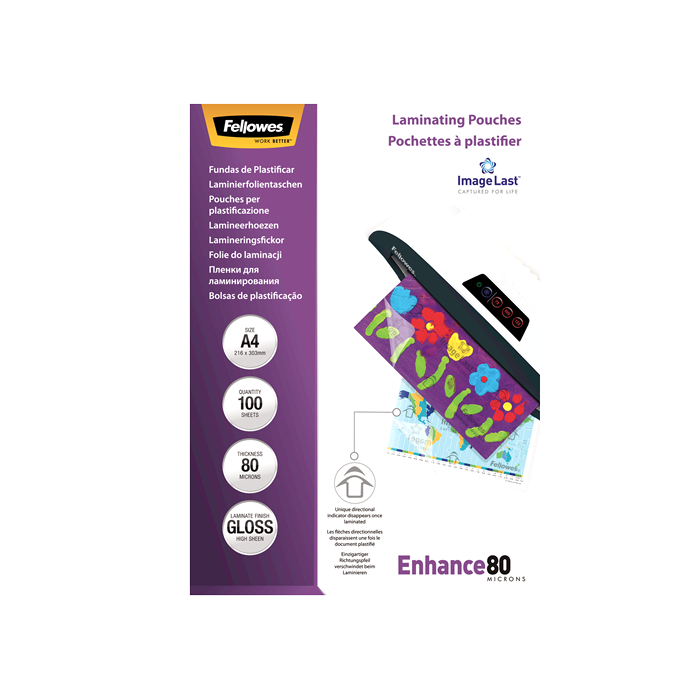 Folija za plastificiranje FELLOWES, A4, 80 mikrona, 100 komada Folija za plastificiranje FELLOWES, A4, 80 mikrona, 100 komada
