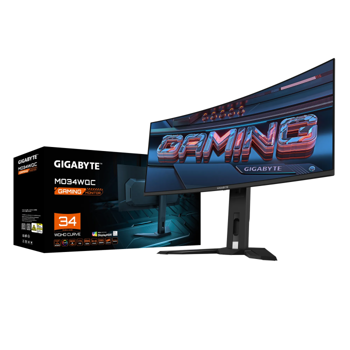 Monitor GIGABYTE MO34WQC, 34", OLED WQHD, gaming Monitor GIGABYTE MO34WQC, 34", OLED WQHD, gaming