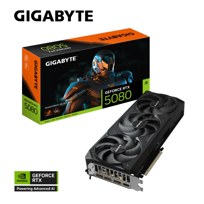 Grafička kartica GIGABYTE GeForce RTX 5080 WINDFORCE 16G, 16GB GDDR7, PCI-E 5.0 Grafička kartica GIGABYTE GeForce RTX 5080 WINDFORCE 16G, 16GB GDDR7, PCI-E 5.0