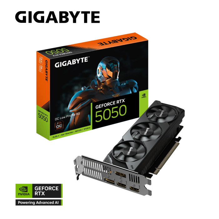 Grafička kartica GIGABYTE GeForce RTX 5050 OC Low Profile 8G, 8GB GDDR6, PCI-E 5.0 Grafička kartica GIGABYTE GeForce RTX 5050 OC Low Profile 8G, 8GB GDDR6, PCI-E 5.0