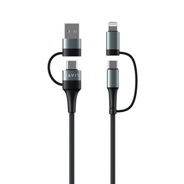 Kabel HAVIT za punjenje 4u1, USB/USB-C na USB-C/Lightning, 1m