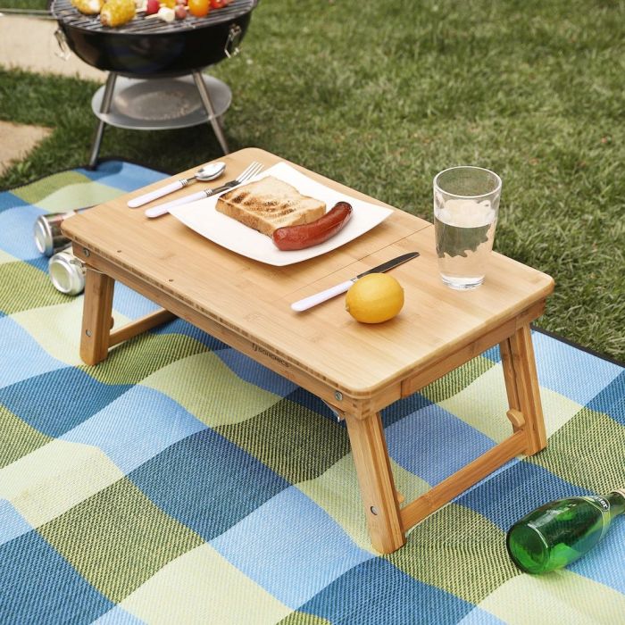 Stol SONGMICS, podesivi, za prijenosnik, bambus, LLD01N Stol SONGMICS, podesivi, za prijenosnik, bambus, LLD01N