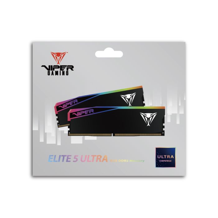 Memorija PATRIOT VIPER ELITE 5 ULTRA RGB 32GB (2x16GB), DDR5, 6400MHz, DIMM, CL32, 1.4V