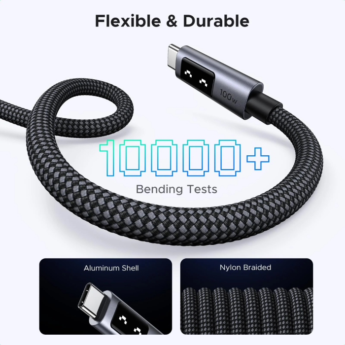 Kabel UGREEN Uno, USB-C na USB-C, 100W, 2m Kabel UGREEN Uno, USB-C na USB-C, 100W, 2m