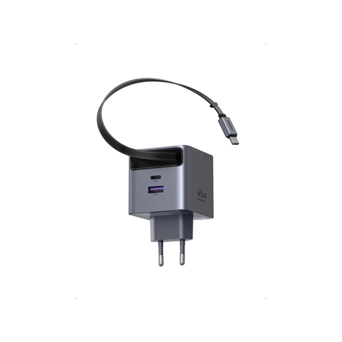 Punjač UGREEN Retractable, GaN, USB-C, 45W Punjač UGREEN Retractable, GaN, USB-C, 45W