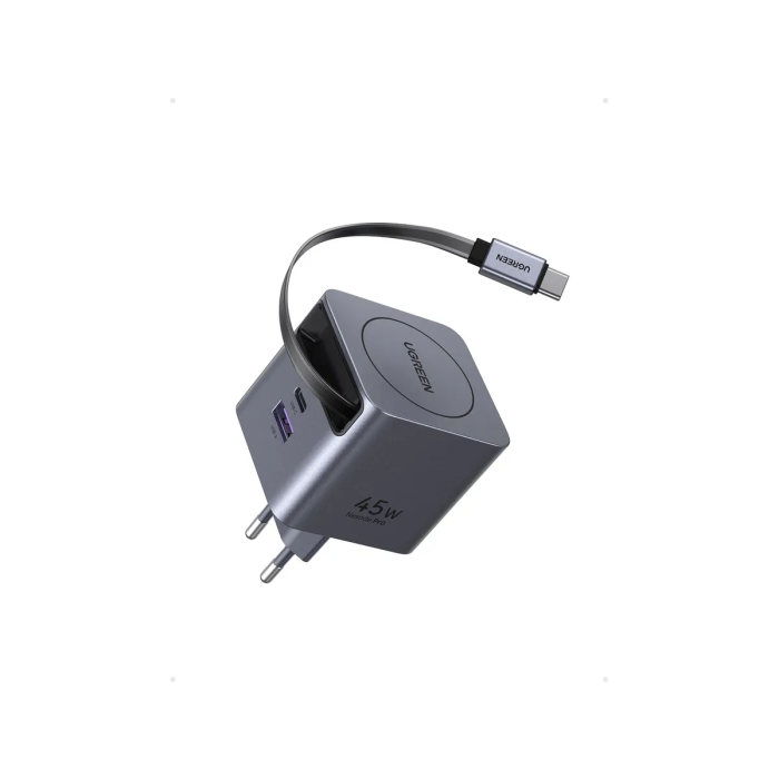 Punjač UGREEN Retractable, GaN, USB-C, 45W Punjač UGREEN Retractable, GaN, USB-C, 45W