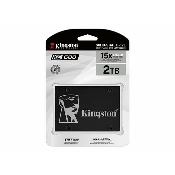 Kingston SSD disk 2TB, KC600, 2.5", 7mm, R550/W520