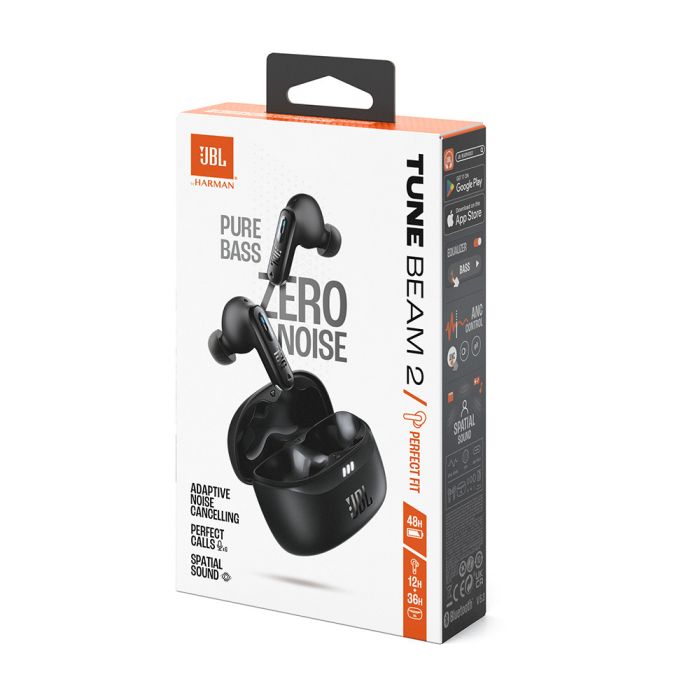 Slušalice JBL Tune Beam 2, bežične, s mikrofonom, crne