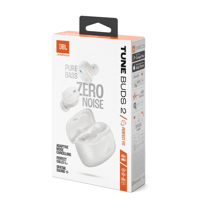 Slušalice JBL Tune Buds 2, bežične, s mikrofonom, bijele