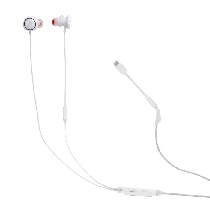 Slušalice JBL Quantum 50C, in-ear, USB-C, žične, gaming, bijele