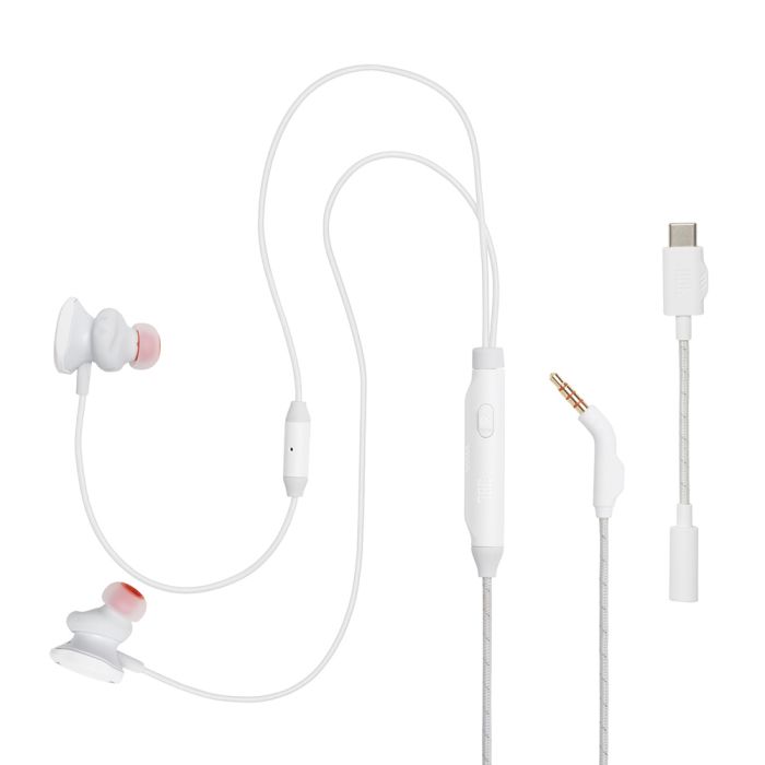 Slušalice JBL Quantum 50C, in-ear, USB-C, žične, gaming, bijele