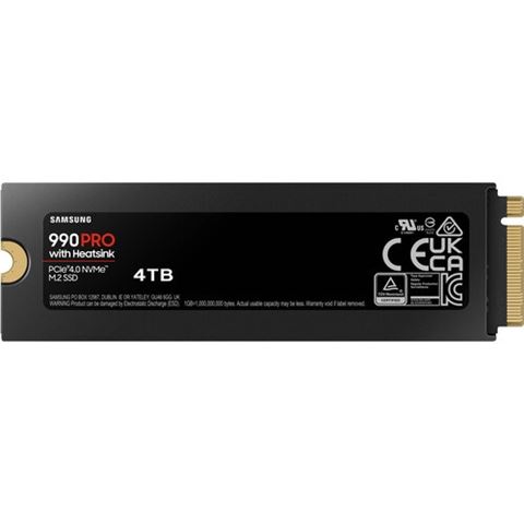 Samsung SSD disk 4TB, 990 PRO, M.2 80mm, PCIe 4.0 x4, NVMe, s hladnjakom