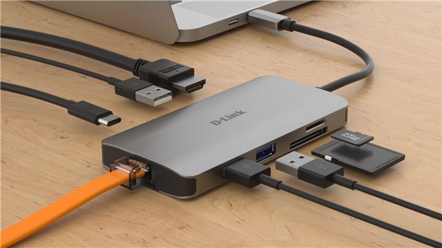 D-Link Hub DUB-M810, USB-C, 8-u-1