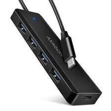 Axagon USB HUB 4 x USB 3.2 Gen1, USB-CM, 19cm, USB-C power IN, HUE-C1C