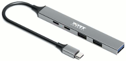 Hub PORT USB-C, 5-portni, 3xUSB-A + 1xUSB-C + PD 100W