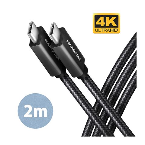 Axagon Kabel BUCM32-CM20AB, USB-C na USB-C 3.2 Gen2, 2m, crni