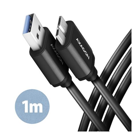 Axagon Kabel BUMM3-AM10AB, USB-A na Micro-USB-B, USB 3.2 Gen1, 1m