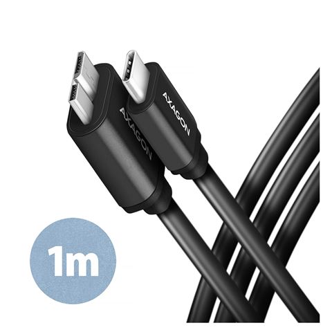Axagon Kabel BUMM3-CM10AB, USB-C na Micro-USB-B, USB 3.2 Gen1, 1m