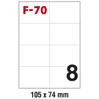ETIK.ILK 105x74mm pk100L FOR.F-70 8etik.na A4(800)