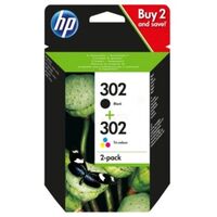 HP 302 BK + 302 Tricolor (X4D37AE) Multipack original tinte