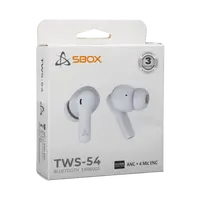 EARBUDS Slušalice + mikrofon SBOX Bluetooth EB-TWS54 Bijele/ANC+ 4 Mic ENC