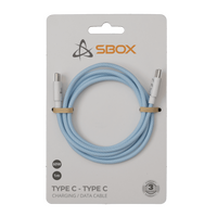 Kabel SBOX USB TYPE C -> USB TYPE C M, M 1M, 60W, plavi
