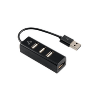 USB razdjelnik SBOX H-204, crni, USB-2.0 4 ulaza