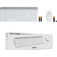 Tipkovnica + miš LOGITECH MK470, bežični, bijeli (920-009205)