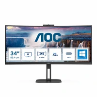 Monitor AOC CU34V5CW, 34", WQHD, 100Hz, 1ms, HDMI, DP, kamera, zakrivljeni