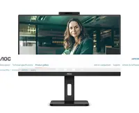 Monitor AOC 24P3CW, 23.8", IPS, FHD, 75HZ, 4ms, HDMI, DP, kamera, pivot