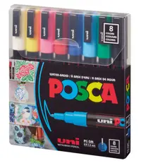 Uni pak marker Posca pc-3m sortirane boje 8/1