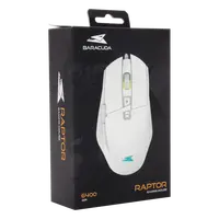Miš BARACUDA BGM-052 RAPTOR, bijeli, 6400 dpi