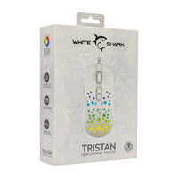 Miš WHITE SHARK GM-9004 TRISTAN-2, RGB, 12800 dpi, bijeli