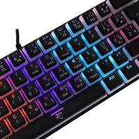 Tipkovnica WHITE SHARK GK-2202 ASHIKO, HR, BLUE SW, crna