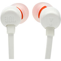 Slušalice JBL Tune 110, žične, In-ear, 3.5mm, mikrofon, bijele (JBLT110WHT)