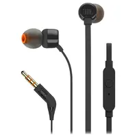 Slušalice JBL Tune 110, žične, In-ear, 3.5mm, mikrofon, crne (JBLT110BLK)