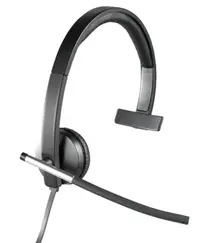Slušalice za PC LOGITECH H650e, USB, žičane, mono, crne (981-000514)