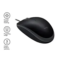 Miš LOGITECH B110 Silent, žičani, crni (910-005508)