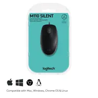 Miš LOGITECH B110 Silent, žičani, crni (910-005508)