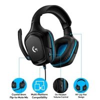 Slušalice + mikrofon LOGITECH G432, 7.1, crno-plave (981-000770)