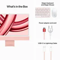Stolno računalo APPLE iMac 24" (2023) 4.5K M3 8C/10G 8/256GB, Pink, IT KB (MQRT3)