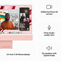 Stolno računalo APPLE iMac 24" (2023) 4.5K M3 8C/10G 8/256GB, Pink, IT KB (MQRT3)