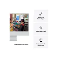 Stolno računalo APPLE iMac 24" (2024) 4.5K M4 10C/10G 16GB/256GB, Silver, IT KB (MWUU3)