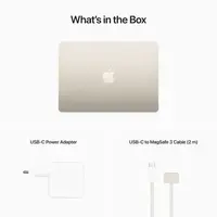 Laptop APPLE MacBook Air (2024) 13.6", M2 8C/8G 16GB/256GB, Starlight, IT KB (MC7W4)