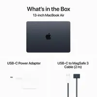 Laptop APPLE MacBook Air (2024) 13.6", M3 8C/10G 16GB/512GB, Midnight, IT KB (MXCV3)
