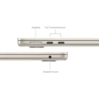 Laptop APPLE MacBook Air (2024) 13.6", M3 8C/10G 24GB/512GB, Starlight, IT KB (MC8P4)