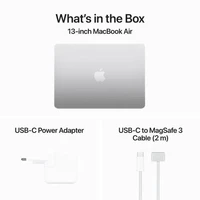 Laptop APPLE MacBook Air (2024) 13.6", M3 8C/8G 16GB/256GB, Silver, IT KB (MC8H4)